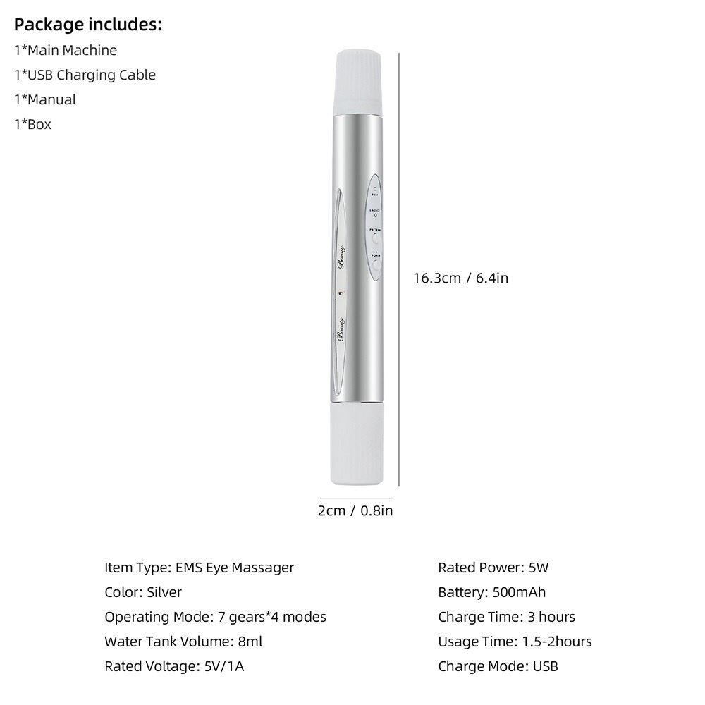 Máy Mát Xa Mắt Chạy Điện 4 Chế Độ Rung Giúp Giảm Quầng Thâm Chống Lão Hóa