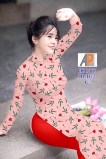 Vải áo dài hoa đơn giản