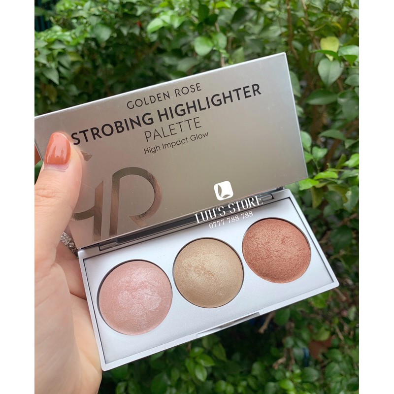 Bảng Highlight Golden Rose 3 Ô | BigBuy360 - bigbuy360.vn