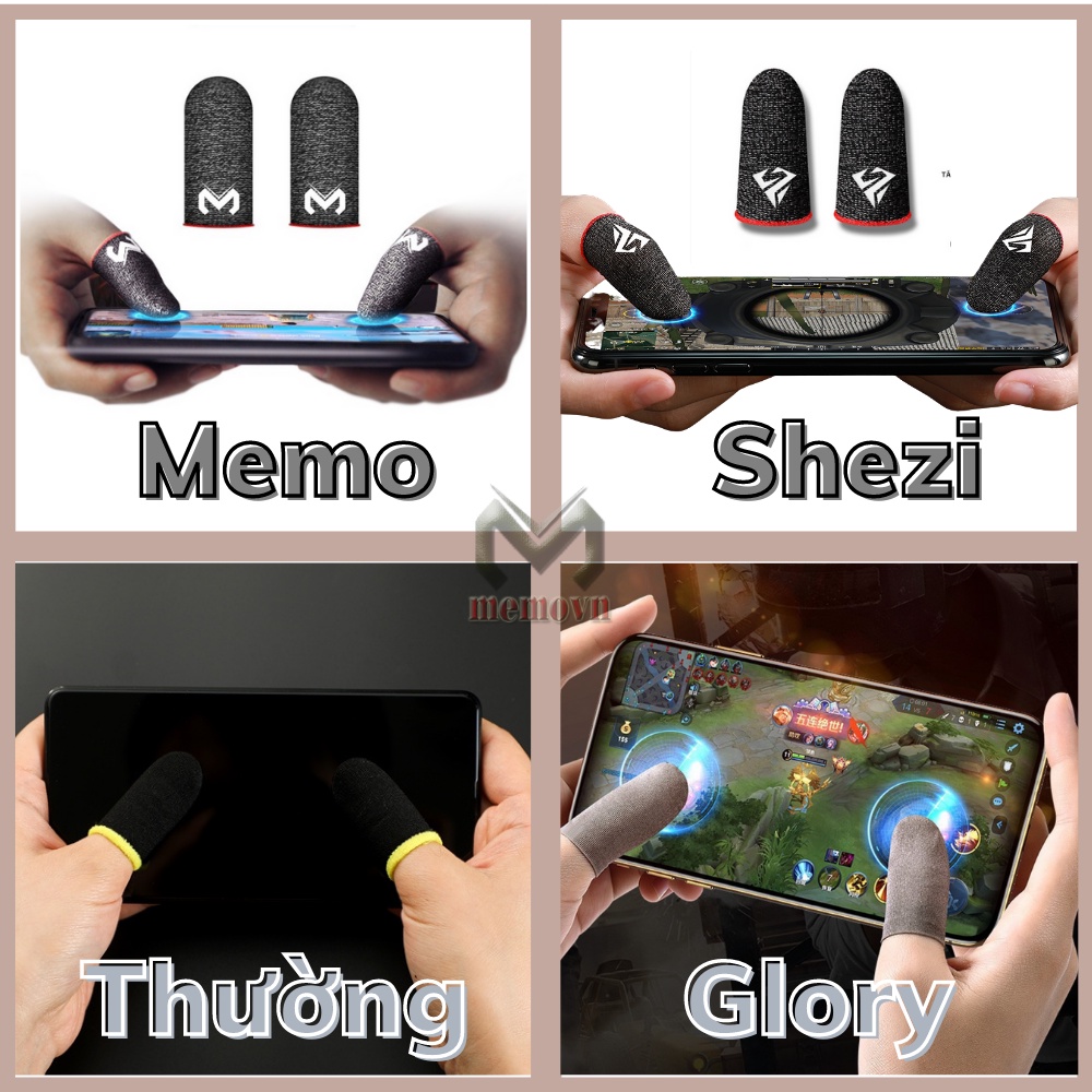 Găng tay chơi game chống mồ hôi tay Memo Shezi giá rẻ cho game thủ ff pubg liên quân.