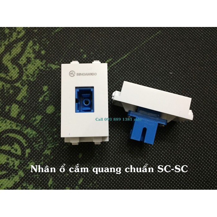 Nhân, hạt ổ cắm quang chuẩn SC-SC âm tường, âm sàn (lắp mặt nạ panasonic, ổ điện âm sàn)