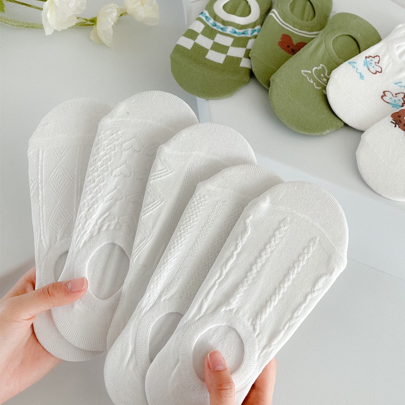 Vớ Cổ Ngắn Họa Tiết Động Vật Dễ Thương Bằng silicone Chống Rơi Cho Nữ