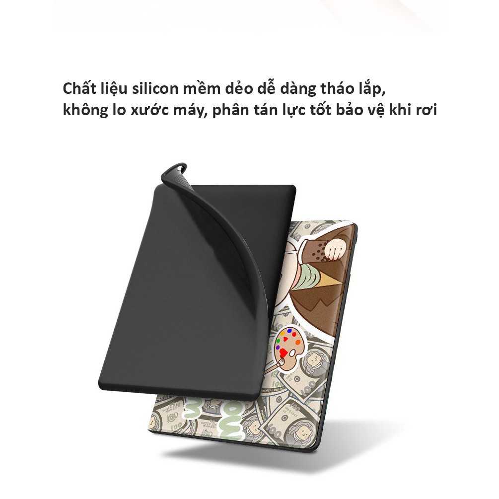 Ốp lưng máy đọc sách Kindle hoạt hình cute mặt lưng mềm