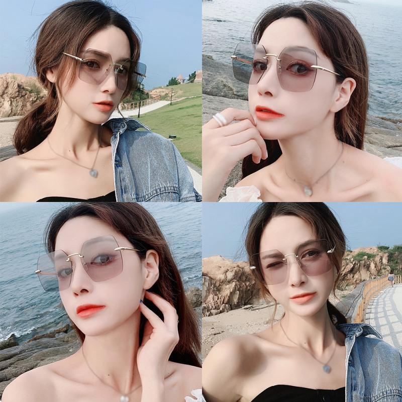 Kính mát không gọng thời trang phong cách retro