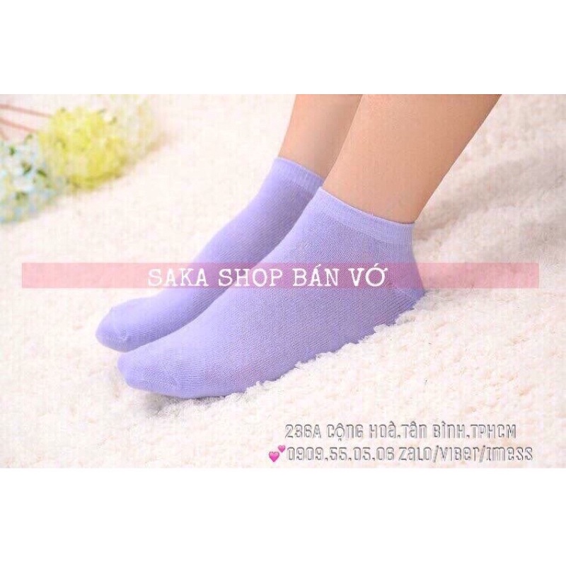 Vớ tất nữ nam nhiều màu ngang mắc cá màu cơ bản