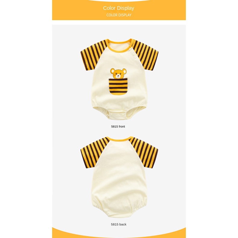Áo Liền Quần Tam Giác Tay Ngắn Vải Cotton Thời Trang Cao Cấp Dành Cho Bé 0-18 Tháng Tuổi