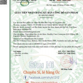 Viên uống bổ tim mạch healthy care coenzyme q10 150mg 100 viên úc