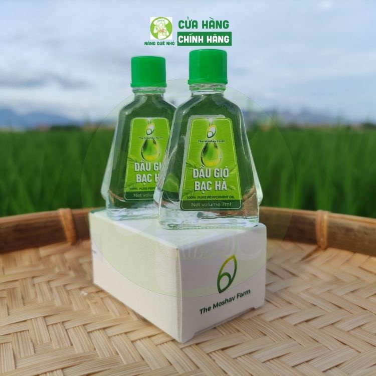Dầu Gió Bạc Hà Thơm Dịu Thông Mũi Giảm Say Xe The Moshav Farm