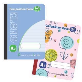 Sổ may dán gáy klong a7 - 160 trang; ms 302
