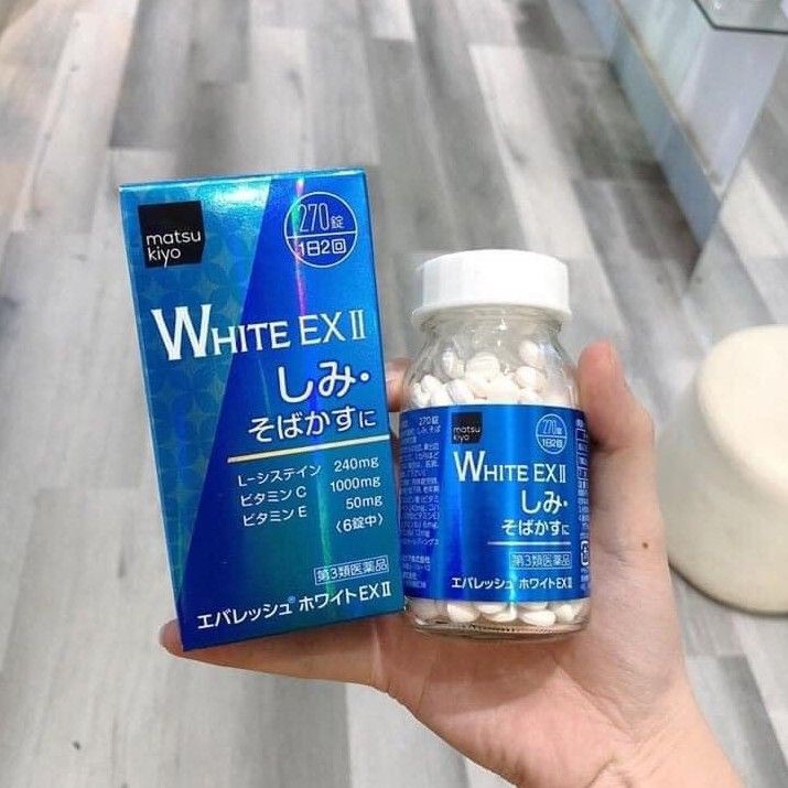 Vien Uống Trắng Da White Ex Ii Nhật Bản 270 Vien Hang Chinh Hang Shopee Việt Nam