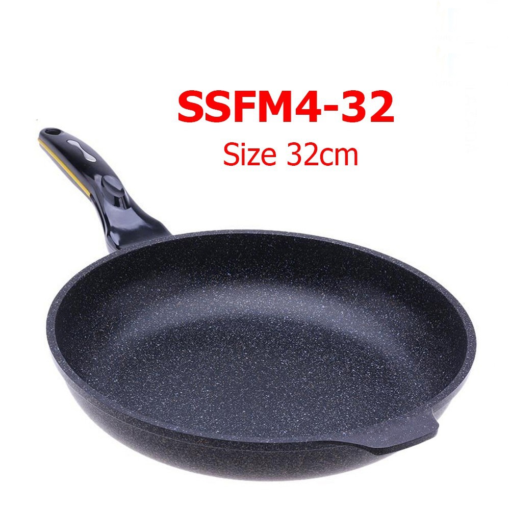 Chảo đá chống dính cạn CookWay Hàn Quốc SSFM4-20/22/24/26/28/30/32 (Size 20cm, 22cm, 24cm, 26cm, 28cm, 30cm, 32cm)