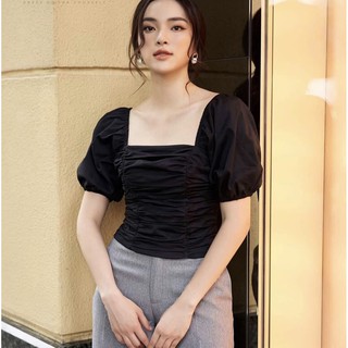 Áo kiểu nữ nhún sang trọng thích hợp mặc dự tiệc, đi làm, hoặc dạo phố