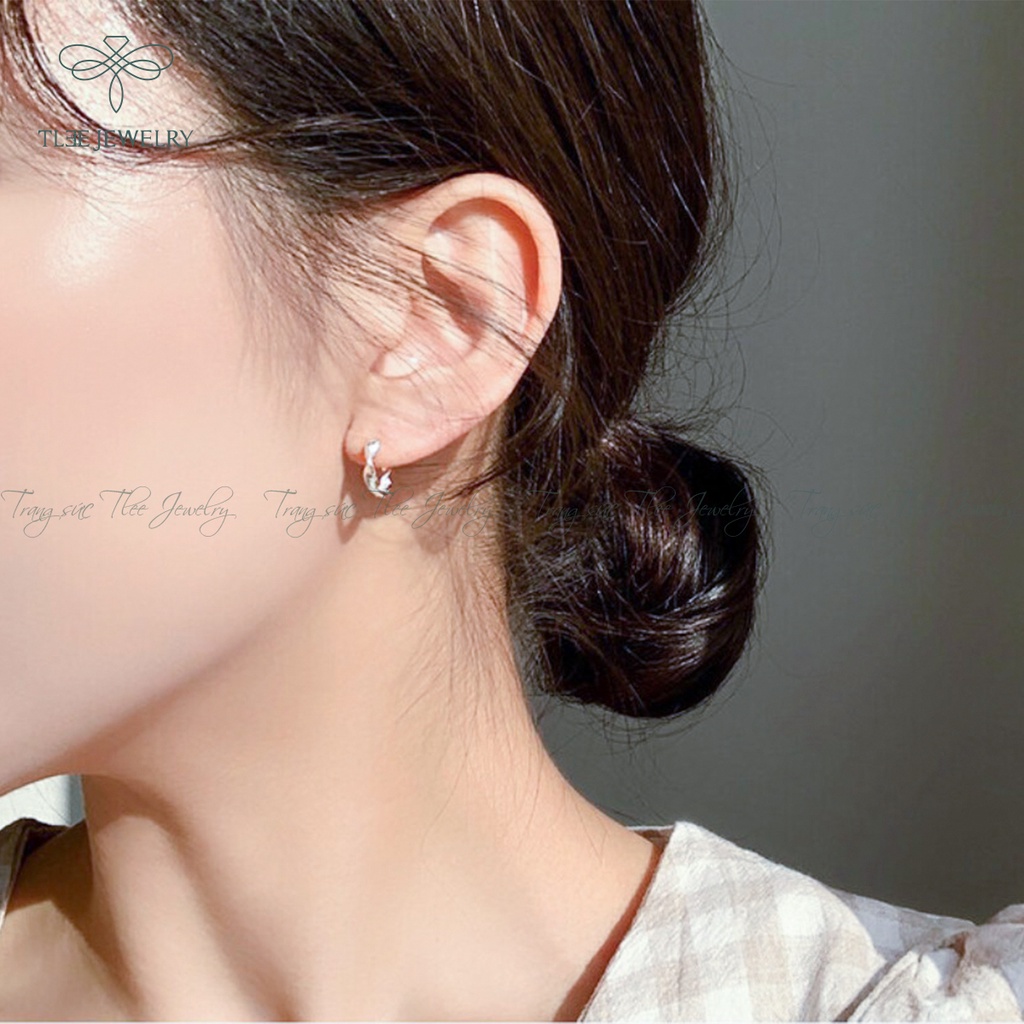 Khuyên tai bạc nữ TLEE TWISTEDS kiểu dáng basic cá tính NCJ B0114