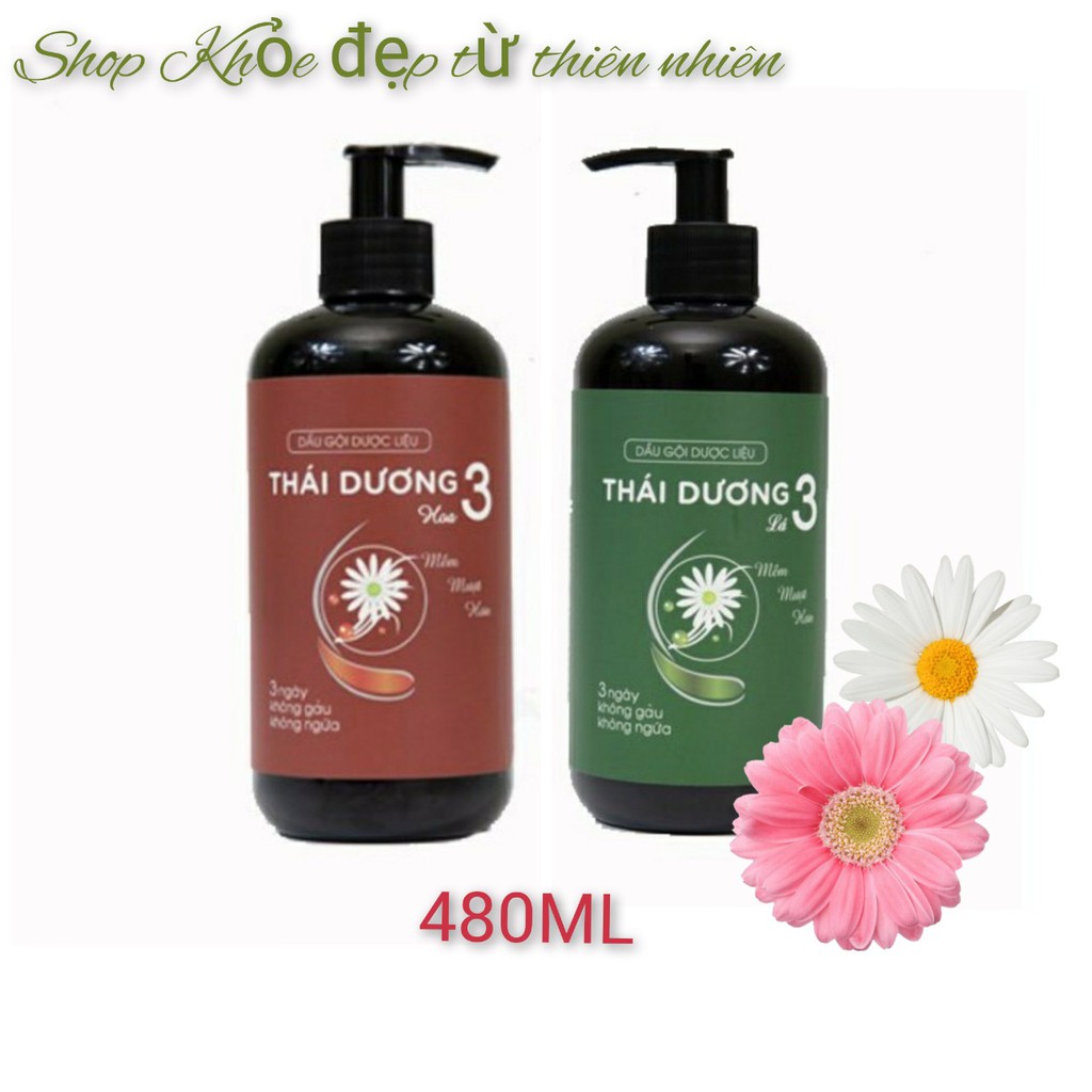 [Chính Hãng] Dầu Gội Dược Liệu Thái Dương 3 - Chai 480ml, Sạch Gàu, Hết Ngứa, Ngăn Ngừa Rụng Tóc, Sao Thái Dương