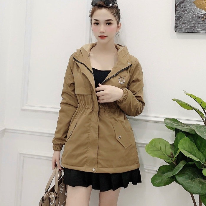 Áo Khoác Nữ🌹FREESHIP🌹Áo Parka Nữ Lót Lông Siêu Ấm Có Mũ Cách Điệu Chuẩn Loại 1 Siêu Xinh AN74 -nabi