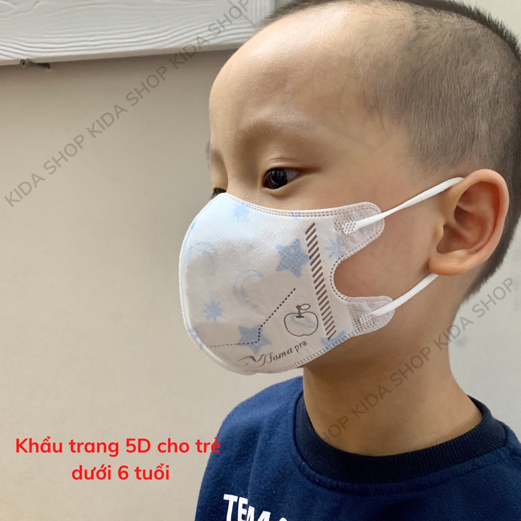Khẩu trang trẻ em KF94 khẩu trang cho bé 5D kháng khuẩn, Vải sạch chất lượng họa tiết xinh xắn đáng yêu | BigBuy360 - bigbuy360.vn