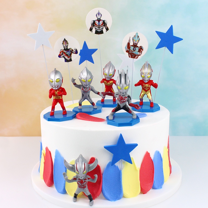 Set 6 Mô Hình Các Nhân Vật Hoạt Hình Trang Trí Bánh Kem