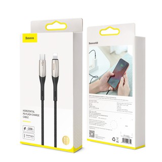 DÂY CÁP SẠC TYPE C TO LIGHTNING 18W BASEUS PD HORIZONTAL DATA CHÍNH HÃNG [NEW VER]