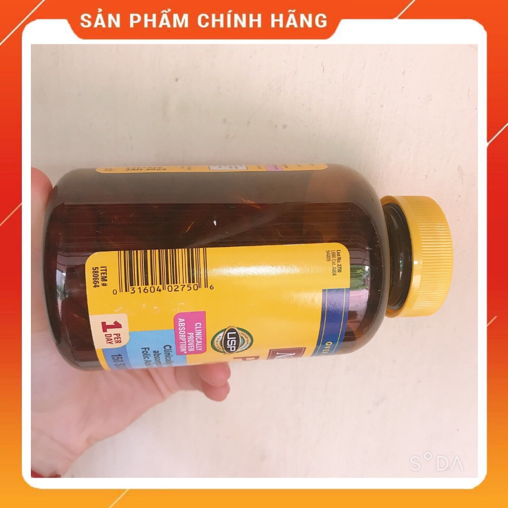 {Date 2023} Viên uống bổ bà bầu Nature Made Prenatal Multi DHA - Vitamin Bầu Mỹ bổ sung vitamin & khoáng chất lọ 150v