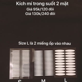 ☄️Miếng dán kích mí trong suốt 2 mặt 300 cặp(kèm nhíp,que đẩy mí)