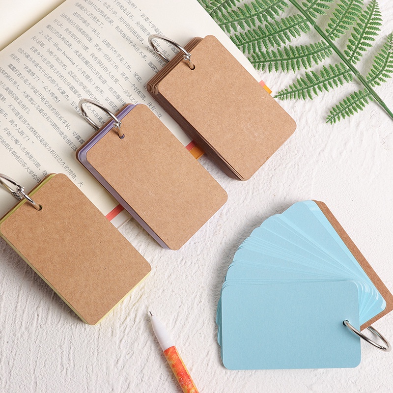 Set 50 Thẻ Giấy Kraft Rỗng Dùng Để Đựng Thẻ Nhớ Thiết Kế Nhỏ Gọn Phong Cách Vintage