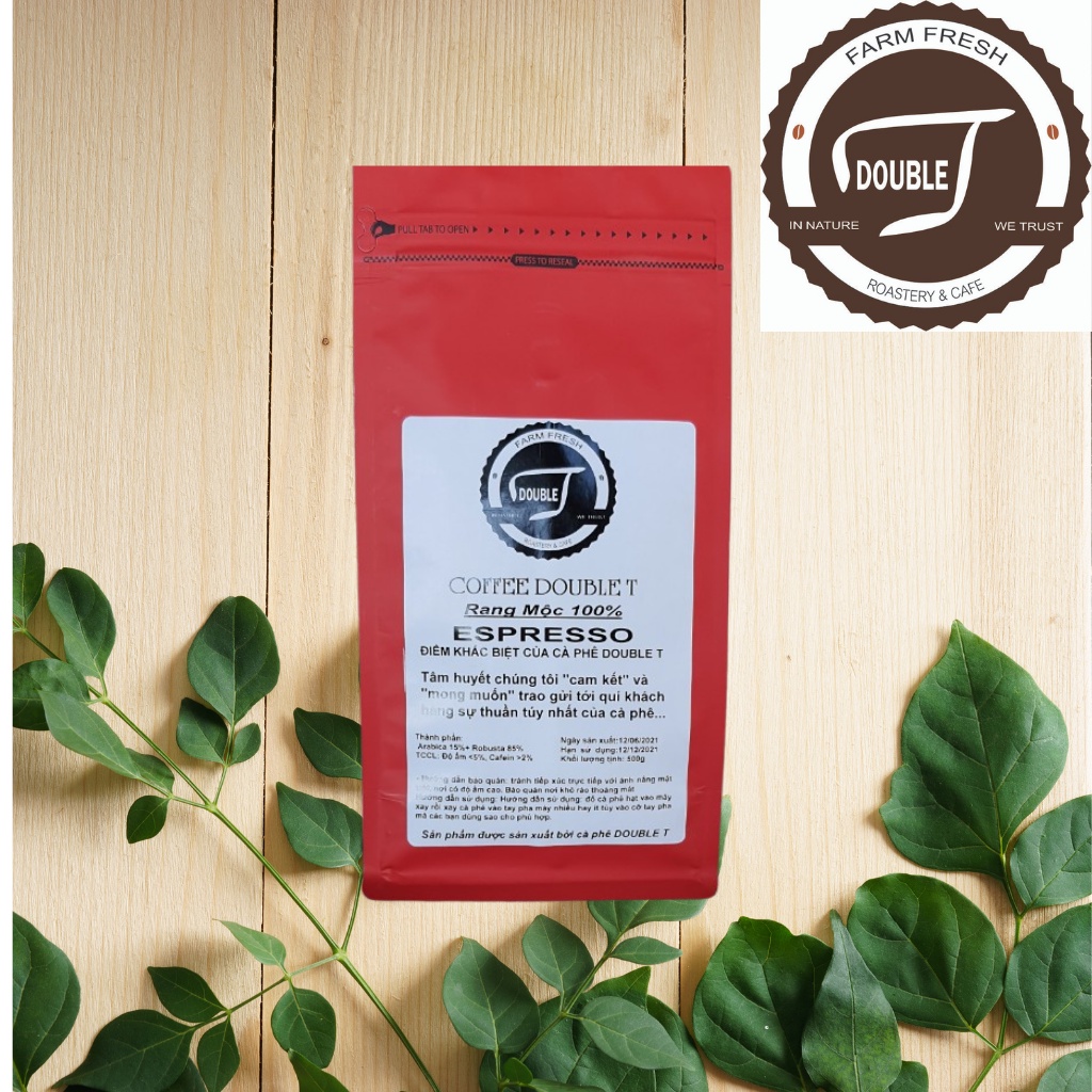 Cà Phê Nguyên Chất Pha Máy Double T, Cà Phê Hạt Rang Mộc- Double T Coffee | BigBuy360 - bigbuy360.vn