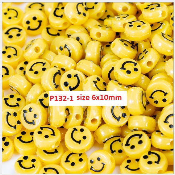 30-150 hạt mặt cười làm vòng các loại 5x10mm