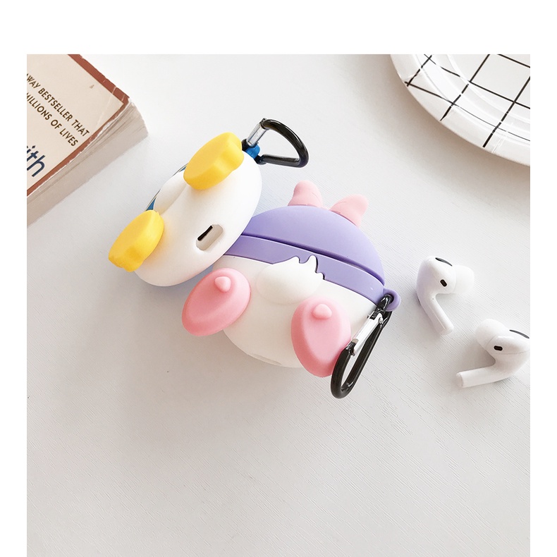 Vỏ Bảo Vệ Hộp Sạc Tai Nghe compatible AirPods Pro compatible AirPods 2/Pro/ compatible AirPods2 Bằng TPU Họa Tiết Hoạt Hình Vịt Donald Daisy Dễ Thương