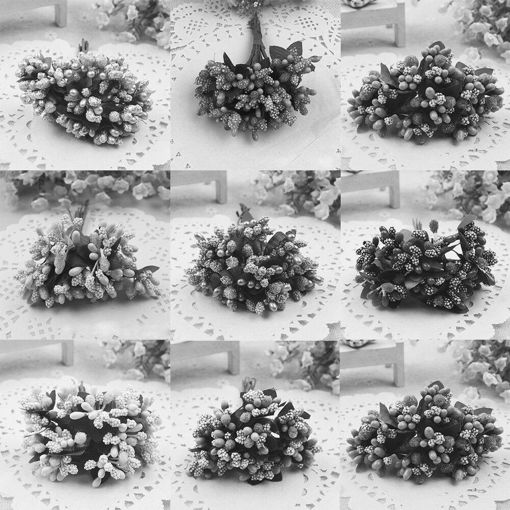 Set 12 Bông Hoa Nhân Tạo Thủ Công Trang Trí Nhà Cửa / Tiệc Cưới