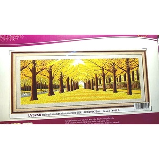 Tranh thêu hàng cây mùa thu 2m LV3258