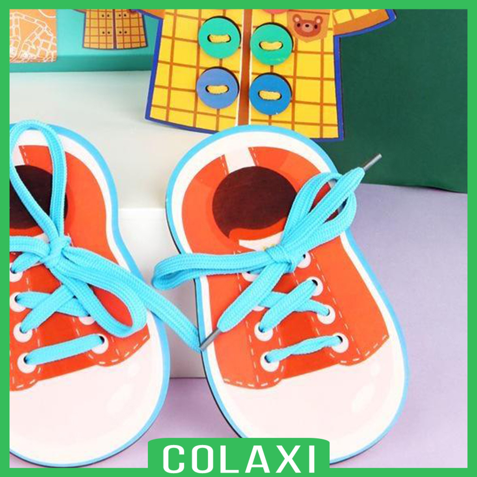 [COLAXI] Montessori Fine Motor Skills Educational Lacing Threading Toys Teaching Aids