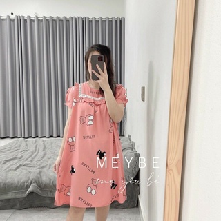 Váy lanh lụa cộc tay phối ren