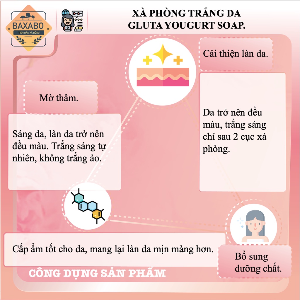 XÀ PHÒNG SỮA CHUA TRẮNG DA BEAUTY SECRET 4 - XÀ PHÒNG TRẮNG DA NỘI ĐỊA THÁI LAN 70GR - HÀNG CHÍNH HÃNG