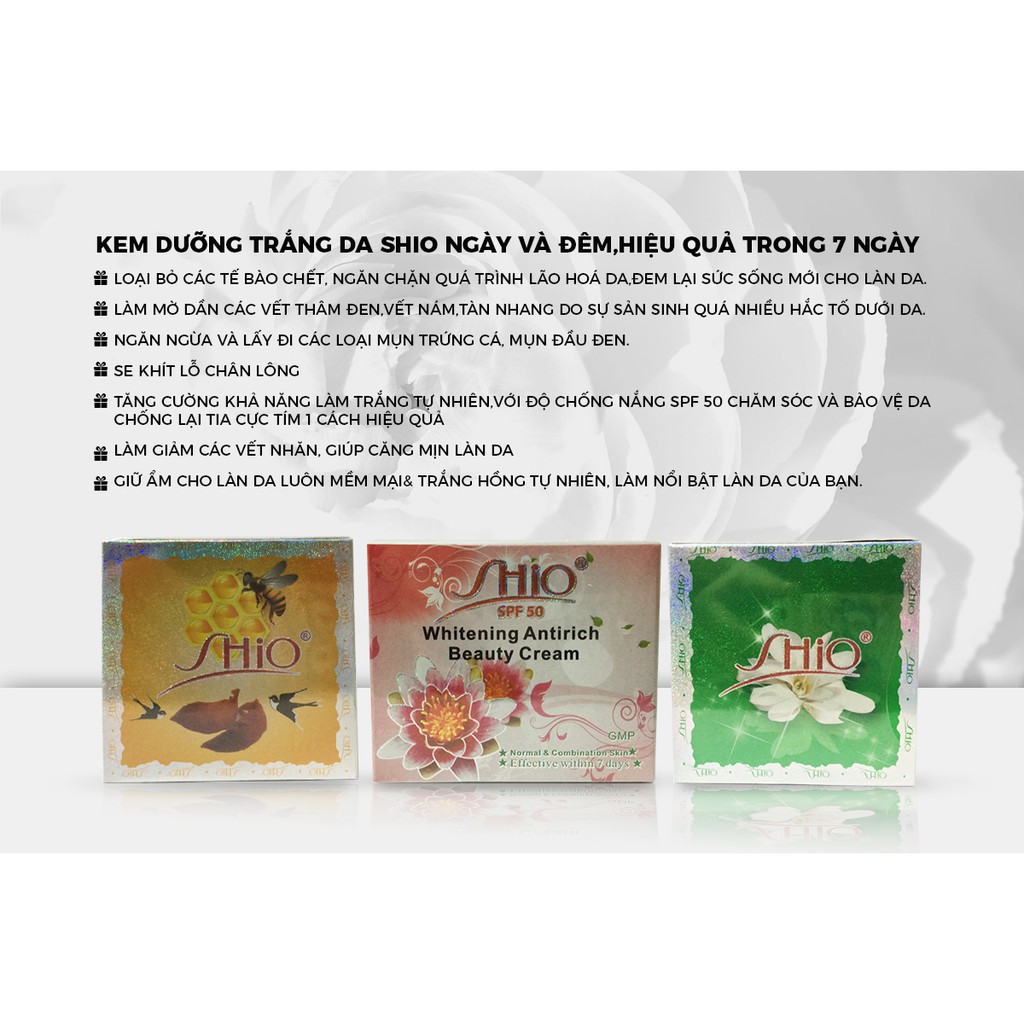 Kem dưỡng trắng da Shio 7 days