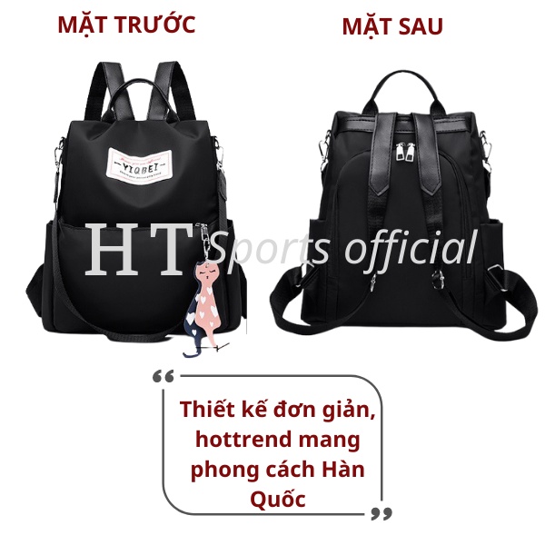 Balo nữ thời trang Hàn Quốc HT Sports chất liệu cao cấp chống thấm nước, bền đẹp đi học đi chơi