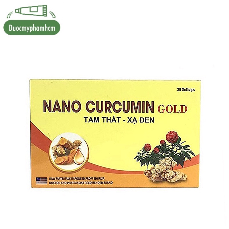 Nano Curcumin GOLD Kèm Tinh Chất Tam Thất Xạ Đen - Hộp 30 viên