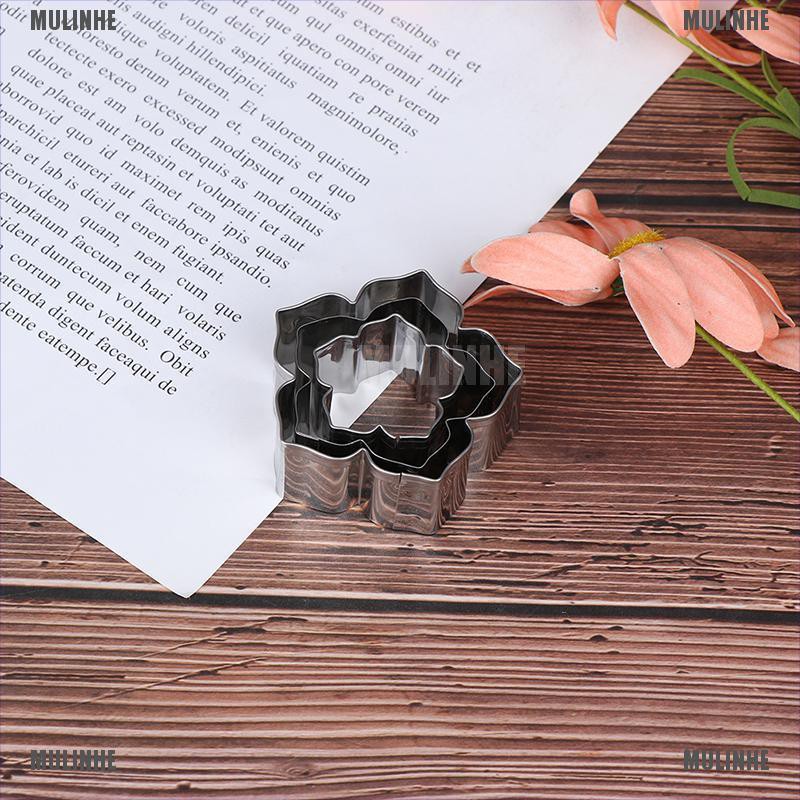 Set 3 Khuôn Cắt Bánh Quy Hình Bông Hoa Độc Đáo Tiện Dụng