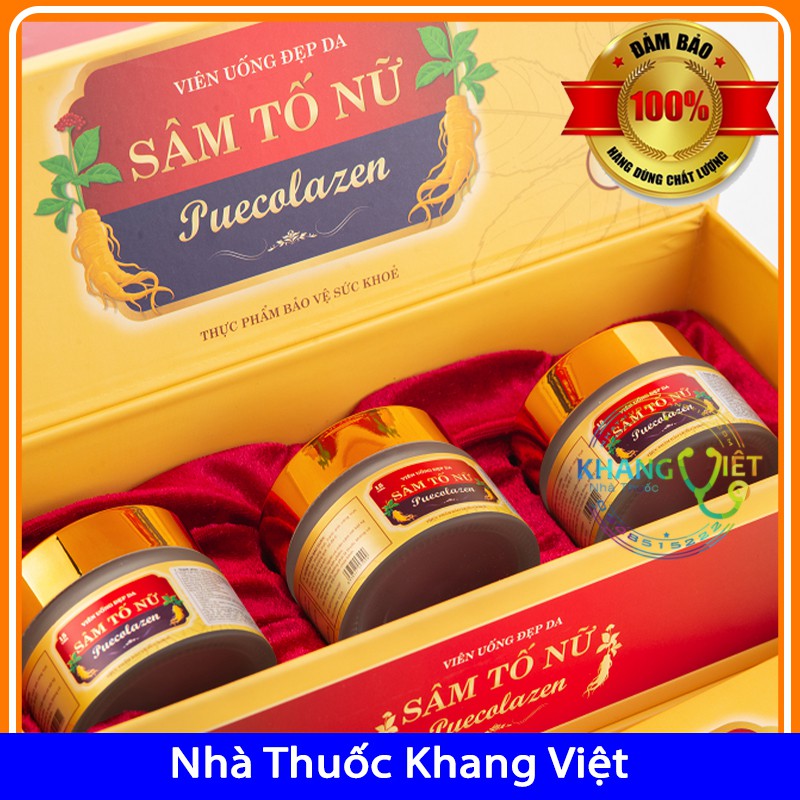 [HÀNG AUTH]  HỘP 3 LỌ SÂM TỐ NỮ PUECOLAZEN - SÂM TỐ NỮ COLLAGEN CHÍNH HÃNG - VIÊN UỐNG ĐẸP DA HIỆU QUẢ SAU 1 HỘP | BigBuy360 - bigbuy360.vn