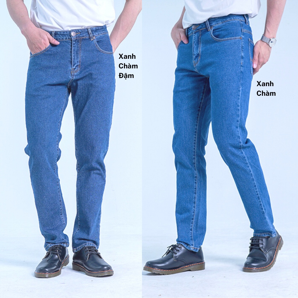 Quần Jean Nam H90 Ống Đứng Dáng Suông Rộng Chất Bò Co Giãn MTRJ002