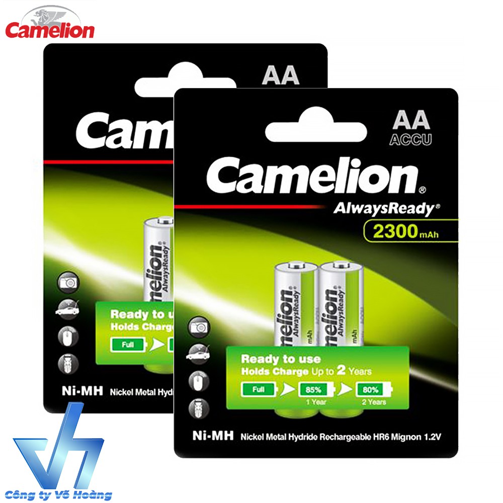 Bộ 4 pin sạc Camelion AA 2300mAh (Trắng)