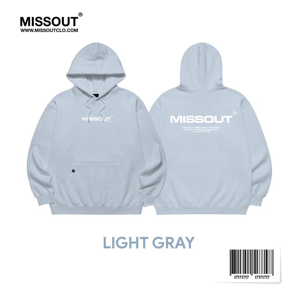 ÁO KHOÁC HOODIE MISSOUT DÀY DÀI TAY FULL MÀU SAIGONCOLOR