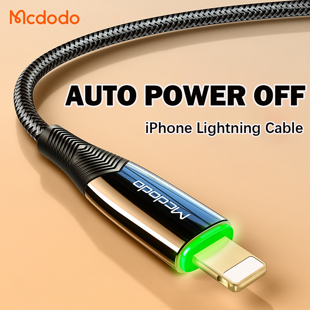 Mcdodo Smart Auto Power Off Fast Charging For iPhone iPad Lightning Disconnect Usb Data Cable