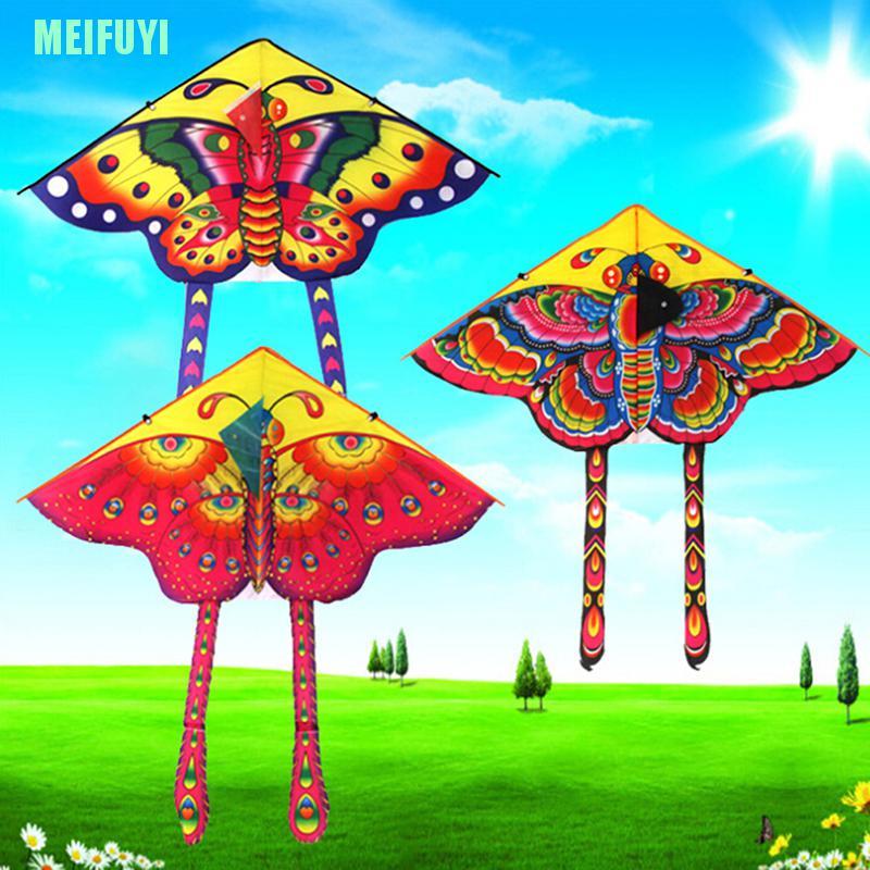 BUTTERFLY 1 Bộ Diều Hình Bướm 90x50cm Tay Cầm Dài