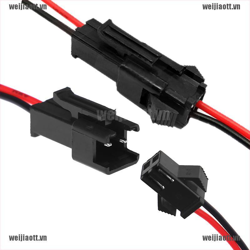 Bộ 5 cặp đầu nối dây điện 10 / 20cm 2 pin