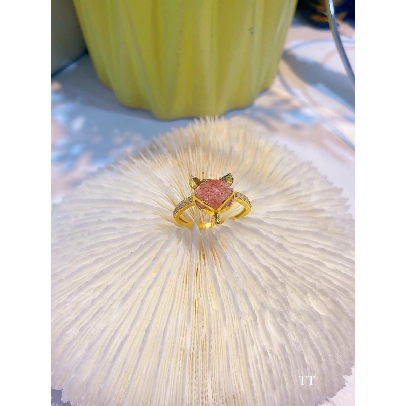 Nhẫn hồ ly baby mẫu mới bọc vàng 10kara