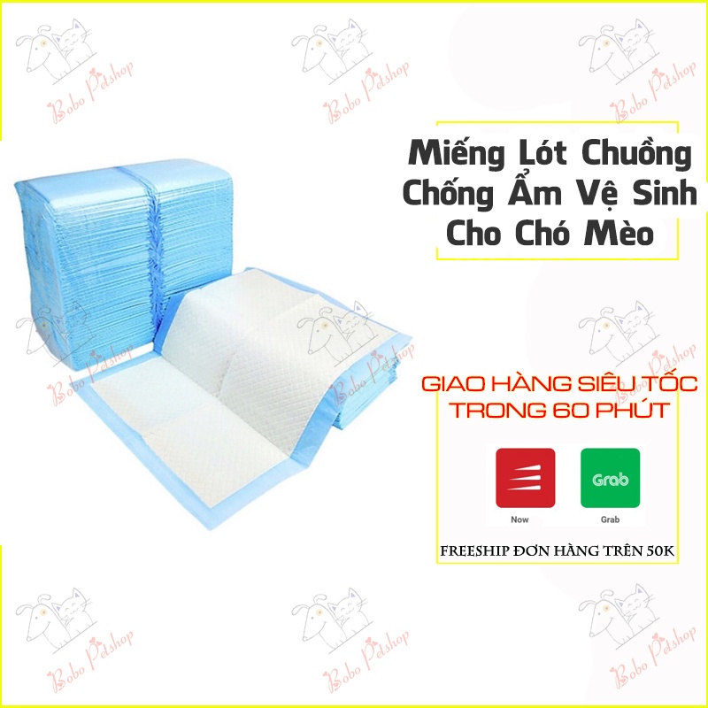 Bán Lẻ Miếng Lót Cho Chó Mèo Đi Vệ Sinh Tã Giấy Khay Lồng Chuồng Siêu Thấm Hút - Bobo Pet Shop Hà Nội