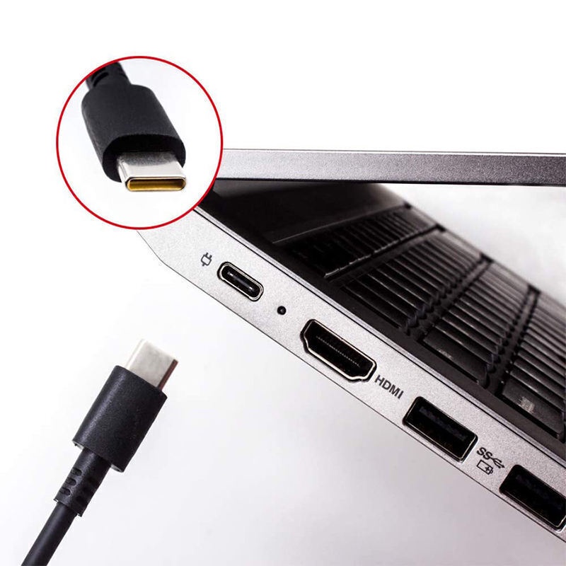 Bộ Sạc Laptop 65W USB-C Type-C AC Cho Dell Lenovo Thinkpad Yoga HP ASUS