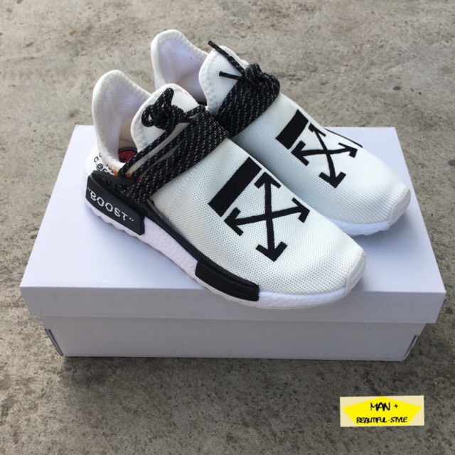 (FULL BOX) Giày thể thao sneaker NMD HUMAN RACE off white