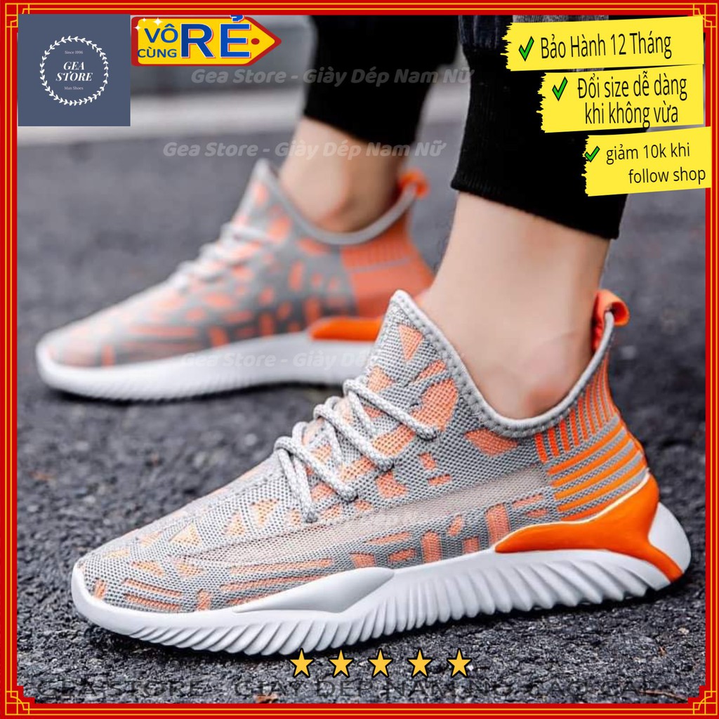Giày sneaker nam lưới cam đen gea, giày tập gym thể thao sport đẹp cao cấp trẻ trung phong cách hàn quốc - Mã GEATT03 | BigBuy360 - bigbuy360.vn