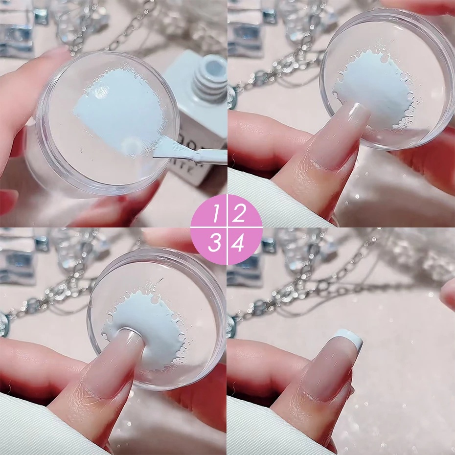 1 Con Dấu In Móng Tay Bằng Silicon Mềm Trong Suốt Đa Năng Chuyên Nghiệp
